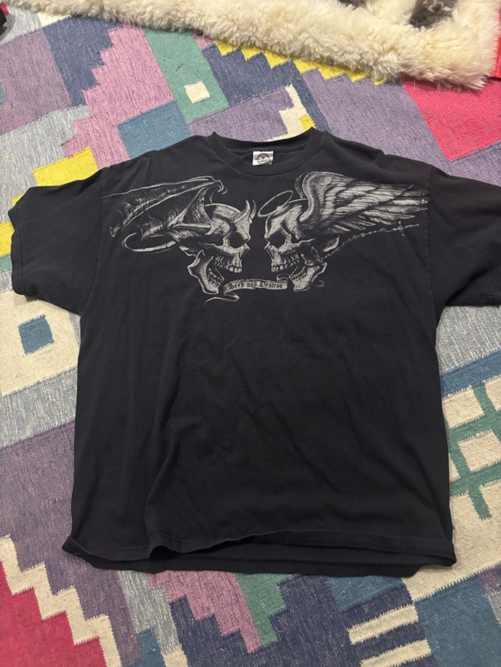 Delta Black Graphic Crewneck T-Shirt